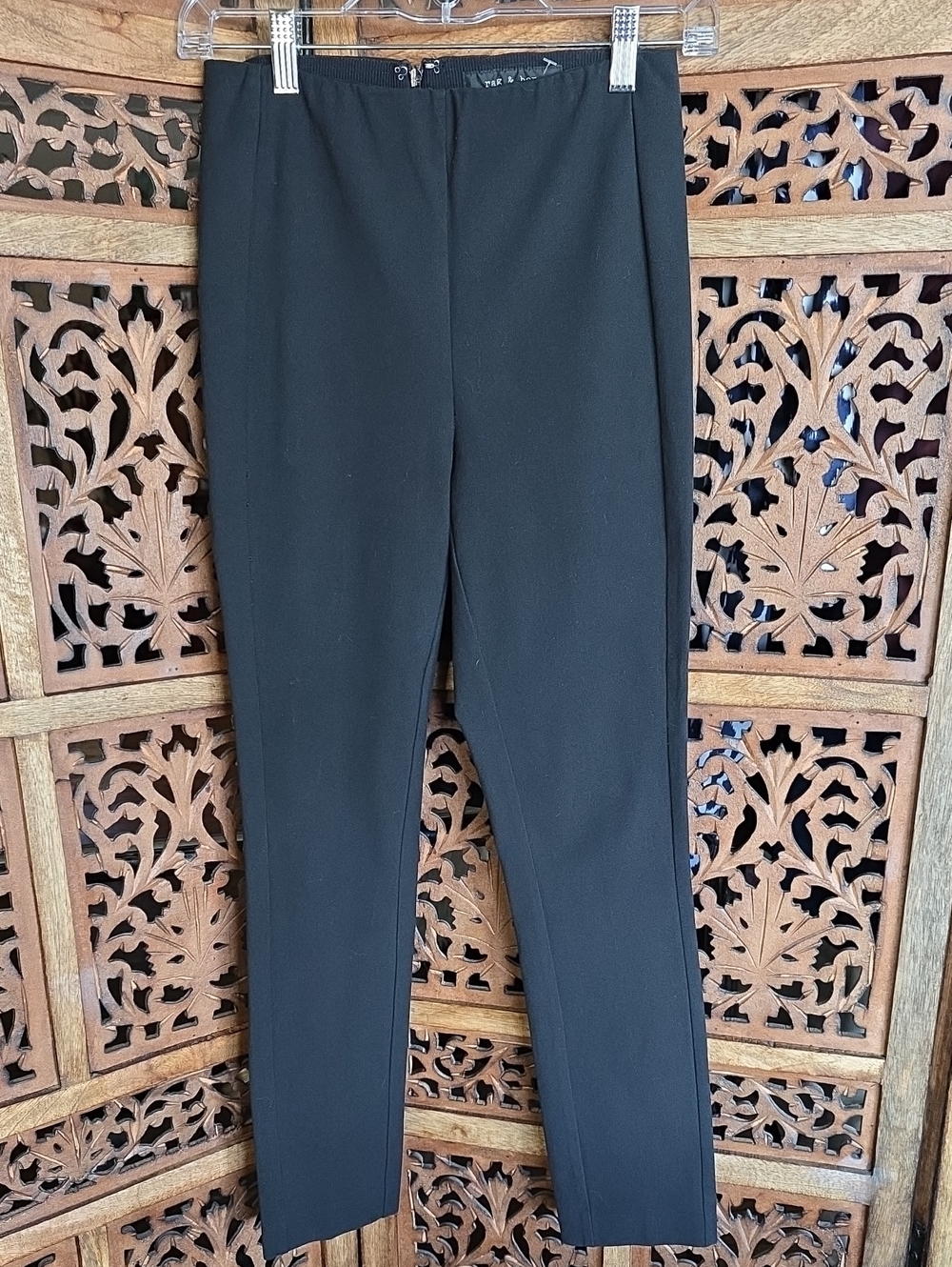 rag & bone Black Stretch Ponte Slim Leg Pants